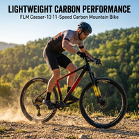 Vélo de montagne en fibre de carbone OEM FLM Caesar-13, 27,5/29 pouces, 11 vitesses, frein à disque hydraulique, fourche à air, VTT adulte