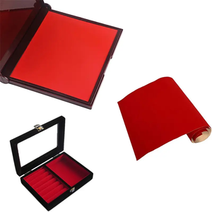 15.7 "X 78.7" feuille de tissu de feutre auto-adhésif rouge collant bijoux tiroir boîte doublure pour anniversaire Halloween décoration de noël - Product Image 6