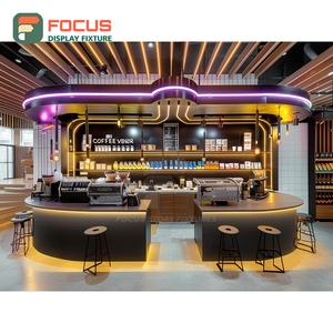 Refined Coffee Display Cabinet Tempered Glass Front Accessory Display Area Storefront Coffee Cabinet - Product Image 2