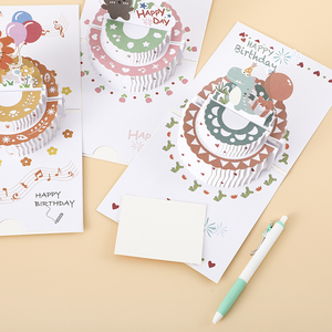Biglietto d'<span class=keywords><strong>Auguri</strong></span> 3D Pop-up per Bambini, Decorazioni per Feste di <span class=keywords><strong>Compleanno</strong></span> per Ragazzi e Ragazze, Regalo Sorpresa Personalizzabile con Coniglietto Carino - Product Image 5