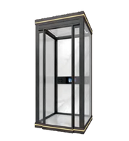 Ascenseur panoramique à traction pour maison, 220V, gaine en acier inoxydable, entièrement vitré, 700-800kg, commande intelligente, garantie 2 ans pour villa