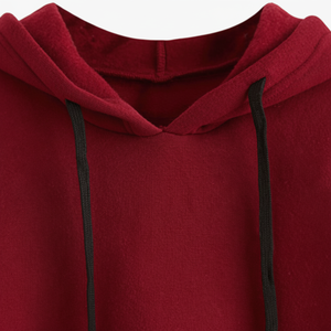 Sweat à capuche court pour femme sur mesure, manches longues, pull, 100% coton, haute qualité, respirant, streetwear décontracté - Product Image 1