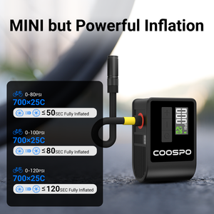 COOSPO <span class=keywords><strong>Compresseur</strong></span> d'air portable sans fil <span class=keywords><strong>pour</strong></span> vélo électrique 120psi Mini pompe à vélo <span class=keywords><strong>pour</strong></span> l'extérieur route <span class=keywords><strong>vtt</strong></span> Gonfleur de pompe à main - Product Image 3