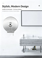 Distributeur de papier toilette commercial jumbo avec étagère, porte-rouleau de papier toilette en acier inoxydable de 9 pouces avec clé de verrouillage pour salle de bain
