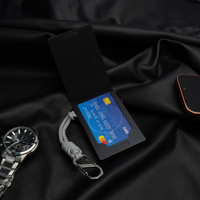 Cartera Táctica Antipérdida para Hombre con Cierre Magnético, Clip para Billetes, Bloqueo RFID y Cordón de Paracord para Viajes al Aire Libre