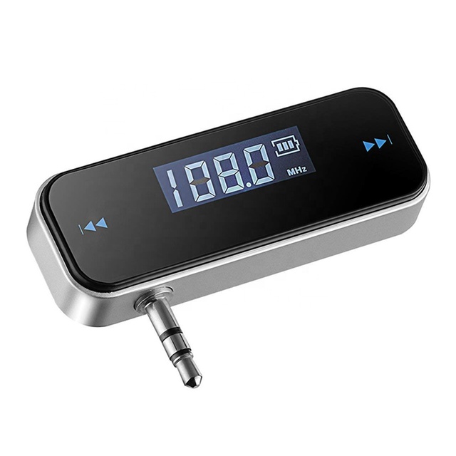 Taidacent LCD Display 3.5mm Music Audio Wireless FM Transmitter Mini Wireless In-Car MP3 Player Radio FM Transmitter for Phone