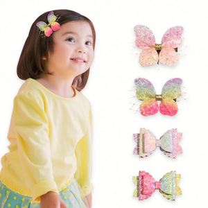 Super Fairy Gradient Color Princess LX Kids' Bow Hairpin 90905 with Sequins for Bachelorette Party <b>Glitter</b> Acetate - Product Image 5