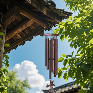 Campana de Viento de Aluminio Metálico para Exteriores, 32 Pulgadas, Decoración de Jardín, Ideal para Días Festivos, Recuerdo de Pared - Product Image 6