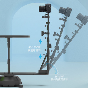 Kometuo Photography Turntable 360 Degree Rotating Platform For Product Photography With Ring Light Stand - Product Image 3