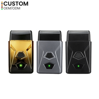 Rasoir Électrique Portable pour Hommes, Lame Unique, Sans Fil, Rechargeable USB, Rasoir à Grille Doré