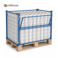 Cage en maille pliable et empilable sur mesure pour entrepôt, adaptée aux palettes Euro