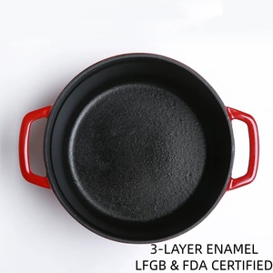 Casserole <span class=keywords><strong>en</strong></span> <span class=keywords><strong>fonte</strong></span> émaillée 20-40 <span class=keywords><strong>cm</strong></span> - <span class=keywords><strong>Cocotte</strong></span> avec couvercle pour mijoter, faire des soupes et des ragoûts, compatible four - Offre Spéciale - Product Image 6