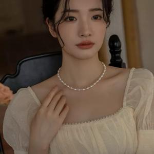 Collar de Perlas de Agua Dulce Naturales 2025 para Mujer, Cadena Minimalista para Clavícula, Estilo Apilado, Chapado en Oro, Plata 925 - Product Image 4