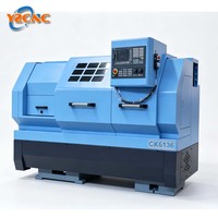 Torno CNC de Cama Plana Horizontal CK6136, Máquina de Torneado CNC Automática para Metal