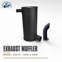 Silencieux pour CAT E307C, 20 ans d'expérience, vente en gros, OEM, ODM, pour moteur diesel, générateur, bulldozer, excavatrice, chargeuse