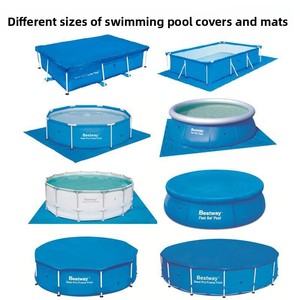 Lona Protectora de PVC para <span class=keywords><strong>Piscina</strong></span>, Cubierta Impermeable y Antipolvo para Piscinas Inflables y de Exterior - Product Image 4