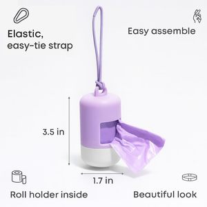 Distributeur de sacs poubelles Huamaohengchun avec revêtement doux au toucher de qualité supérieure |   Ouverture de distribution élargie, design élégant bicolore - Product Image 3