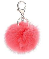 Conception d'usine porte-clés animal personnalisé porte-clés en peluche douce avec pompon quantité minimale de commande bas porte-clés mignon