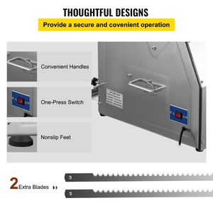 Máquina cortadora de pan eléctrica comercial de 110V, 31 Uds., rebanadora de pan de panadería, hoja cortadora de tostadas de 12mm de espesor, equipos para hornear - Product Image 6