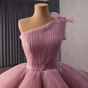 Robe de Soirée de Luxe Rsm251154 avec Fermeture Éclair, Personnalisable, Élégante, en Chiffon avec Appliques Plissées et Froncées, en Cachemire, pour Occasions Spéciales - Product Image 5