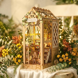 Kit de Bricolage en Bois Hamaileon Serene Flowerhouse, Miniature Artisanale 3D, Ornement en Bois DIY, Scène de Fleuriste, Décoration de Bureau avec Lumière LED, Cadeau - Product Image 2