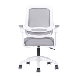 Silla de Oficina Misaki 7059, Marco Blanco, Malla Gris, Soporte Lumbar, Silla Ergonómica para Oficina en Casa - Product Image 3
