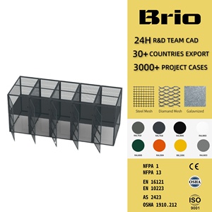 Cage de rangement en treillis métallique robuste <span class=keywords><strong>Brio</strong></span> pour sous-sol d'appartement, acier galvanisé antirouille, porte verrouillable - Product Image 5