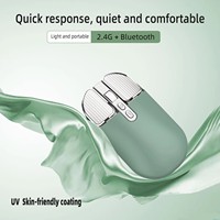 Usine 2.4G + BT souris de jeu double mode Portable sans fil et Rechargeable silencieux roue de défilement en métal sans fil pour ordinateur portable