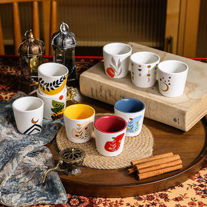 Logo personalizzato auridi giornata nazionale Arabia Souvenir 60ml ceramica tazze <span class=keywords><strong>da</strong></span> tè tazza di <span class=keywords><strong>caffè</strong></span> con Design speciale - Product Image 3