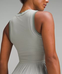 Guangzhou China Women's <strong>Clothing</strong> <strong>Manufacturer</strong> <strong>Small</strong> <strong>Quantity</strong> <strong>Clothing</strong> <strong>Manufacturer</strong> Varsity Scoop-Neck Linerless Tennis Dress - Product Image 4