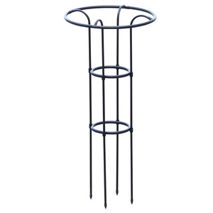 160cm Garden <strong>Flower</strong> <strong>Support</strong> Frame with Plastic-coated Iron Pipe Plant Climbing Frame Rose Stand Umbrella-shaped Climbing Trellis - Product Image 5