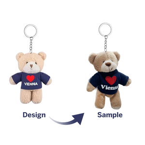 OEM tùy chỉnh <span class=keywords><strong>Mini</strong></span> mềm Bông nhồi bông động vật vòng chìa khóa quảng cáo tùy chỉnh búp bê sang trọng Keychain với thiết kế logo - Product Image 1