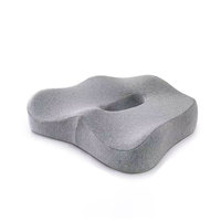 Vente en gros de coussin de chaise orthopédique en mousse à mémoire de forme coussin de siège en lin avec support coccyx pour chaise de bureau utilisation en fauteuil roulant