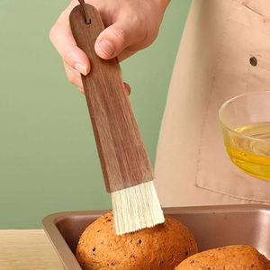 Wooden Handle Natural Bristle Kitchen Brush Cooking Baking Cleaning Tool with Hanging Loop - Product Image 3