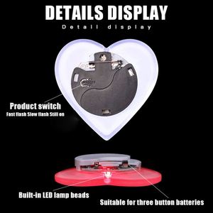 Broche Luminoso LED al por Mayor, Insignia Luminosa para el Pecho, Regalo para Fiestas, Insignia Luminosa Personalizable con Logotipo - Product Image 4