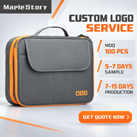 Sac Organisateur Électronique Double Couche Grande Capacité Prêt à Expédier, Étui Portable pour Câbles de Voyage, Logo Personnalisé OEM