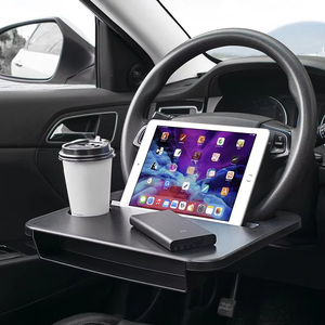 Support de rangement multifonctionnel en ABS pour voiture, petite table d'ordinateur, kit d'intérieur pour voiture, salle à manger, volant, repas - Product Image 1