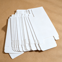 Boîtes d'emballage pliables réutilisables en carton blanc avec logo personnalisé pour cosmétiques, bijoux, accessoires électroniques, vente en gros
