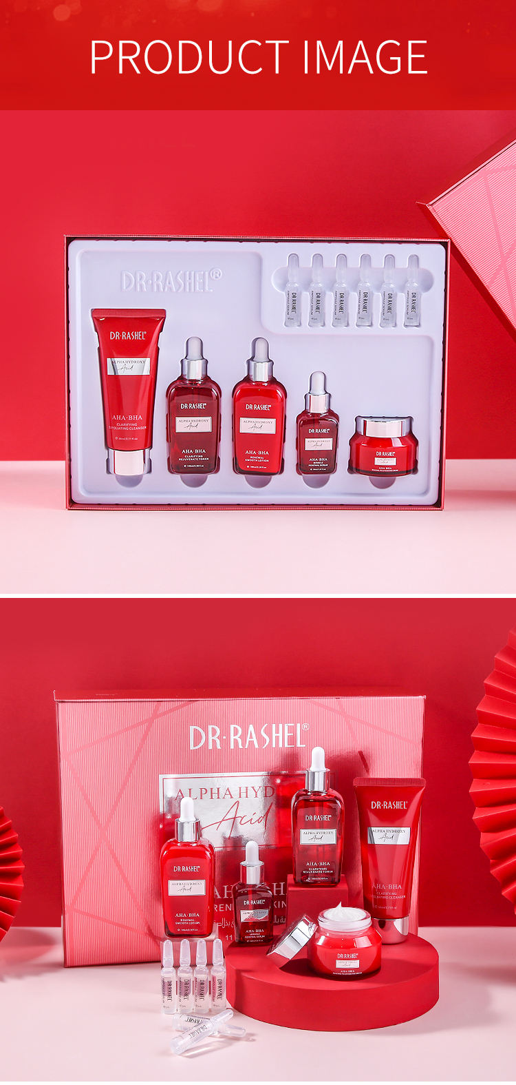 DR RASHEL AHA BHA Miracle Renewal Skin Care Set OEM Facial Care Kit