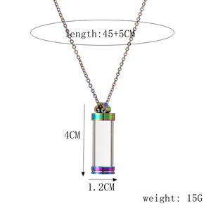 MIENTER cristal bouteille de parfum bijoux chaîne de mode gravier naturel <span class=keywords><strong>dérive</strong></span> bouteille collier - Product Image 4