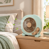 Moderner Tischventilator mit 3 Geschwindigkeiten und 1-Stunden-Timer, Leiser Ventilator für Schlafzimmer, Büro und Wohnzimmer