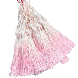 Borlas Teñidas a Mano con Degradado de Colores, Hilo de Poliéster de Seda de Hielo, Colores Mezclados, Estilo Retro, para Marcapáginas, Colgantes de Coche, Accesorios, Regalo - Product Image 5