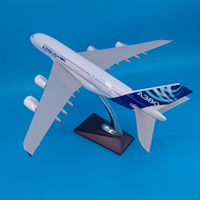 Modèle d'avion artistique en résine Airbus A380 à l'échelle 1/200 pour la décoration de bureau ou de vacances, Noël et Nouvel An