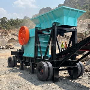 Concasseur à mâchoires mobile diesel PE 250*400 pour roches dures, minerai d'or, pierres, 15-20 tonnes, petit modèle, <span class=keywords><strong>prix</strong></span> bas - Product Image 1