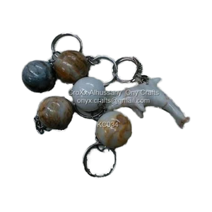 พวงกุญแจหินอ่อนรูปปลาโลมา - Product Image 1