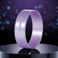 Coque de bague intelligente en céramique de zircone unie en oxyde de zirconium, vente en gros, OEM ODM, taille personnalisée, boîtier de bague NFC, fourniture d'usine