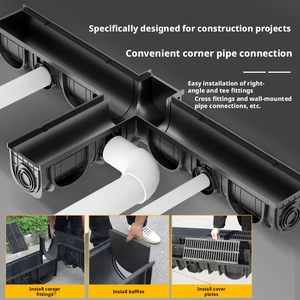 Canales de Drenaje de Agua de Lluvia para Exteriores, Canales de Drenaje Lineales de Plástico HDPE, Canales en Forma de U - Product Image 4