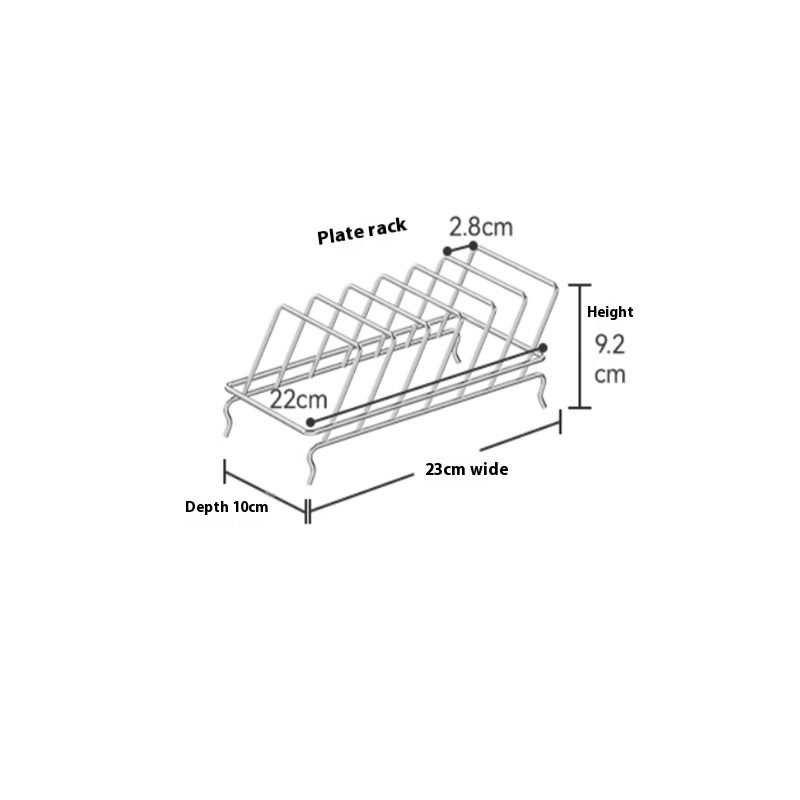 Solid 304 stainless steel 6-grid tray
