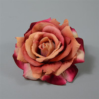 Rose artificielle en velours, toucher réel, 15 cm, tête de rose en flanelle pour la maison, l'hôtel, les mariages et Noël (vente en gros)