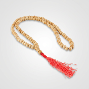 Natural Carving Guru Sandalwood Mala Beads Jap Mala Riddhi Siddhi Brand Rajasthan Origin Natural Dark Golden Brown - Product Image 1